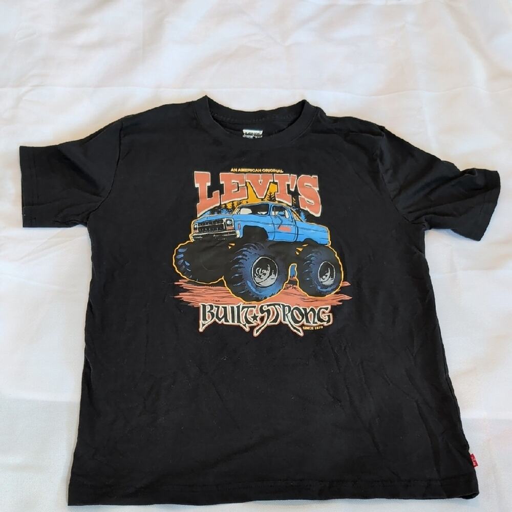 Levi’s Monster Truck Graphic Tee Black Youth Large Boys Graphic T-Shirt